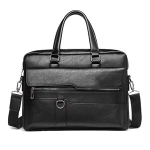 Amsburg Laptop Leather Bag (Black color)