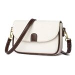 PU Leather Handbags Women Fashion Crossbody Bags (White color)